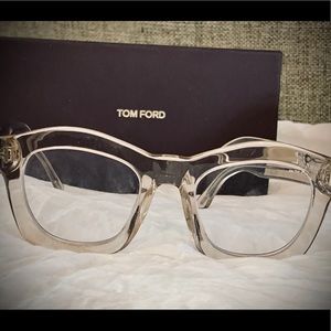 TOM FORD Greta Transparent Acetate Eyeglasses